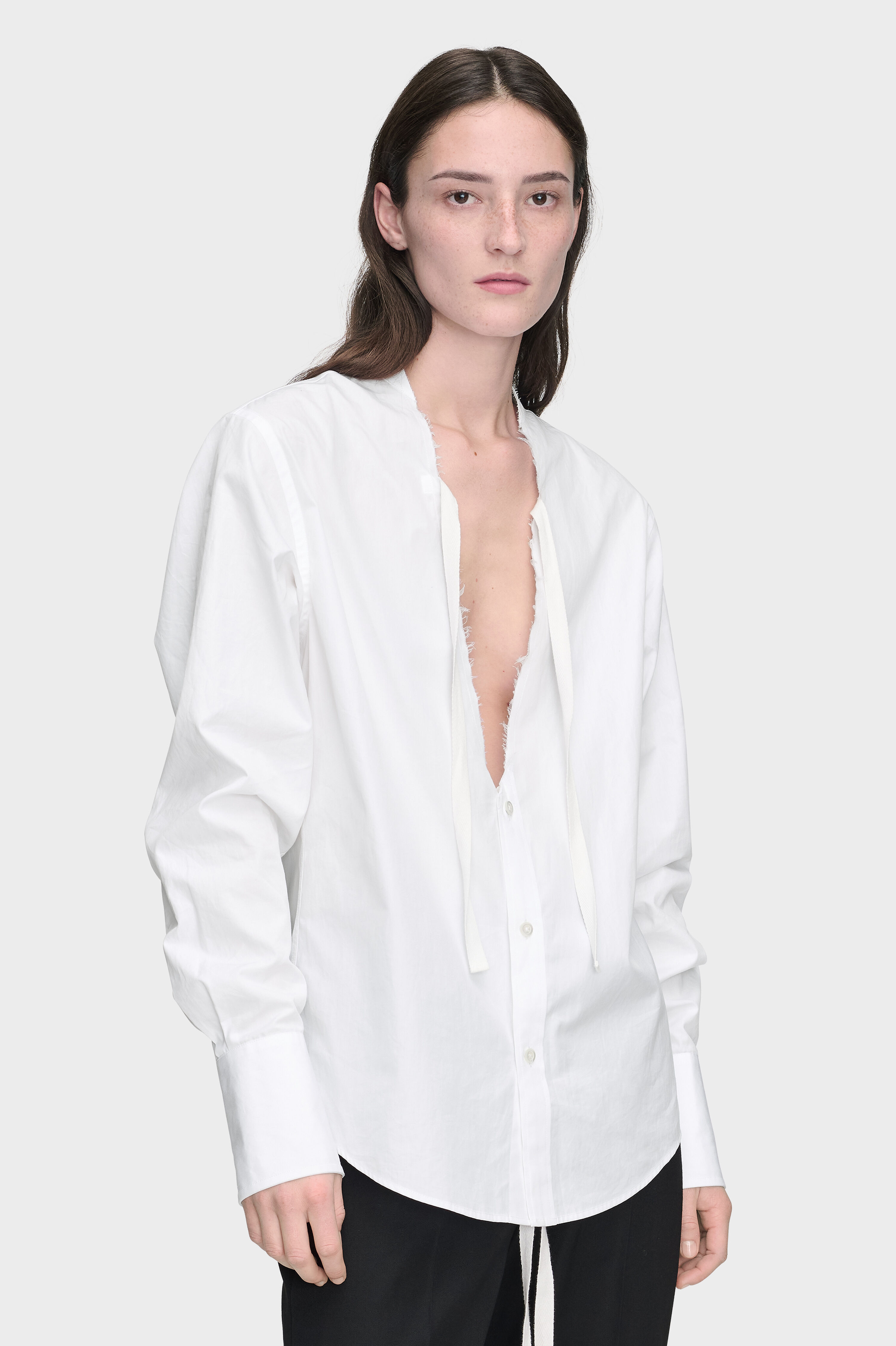 V-Neck Cotton Shirt