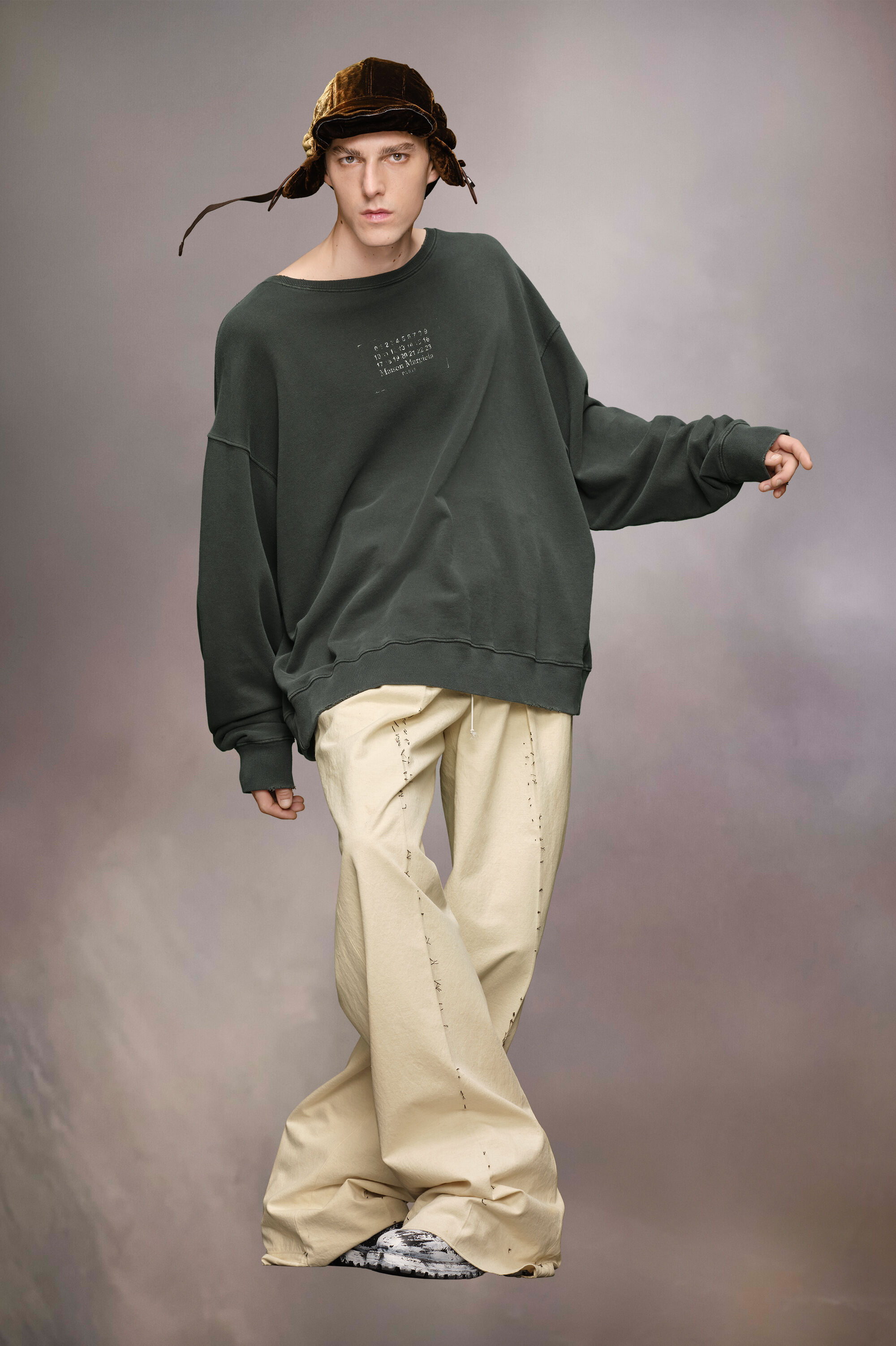 メゾンマルタンマルジェラ エルボーパッチスウェット（黒46新品 メゾン  