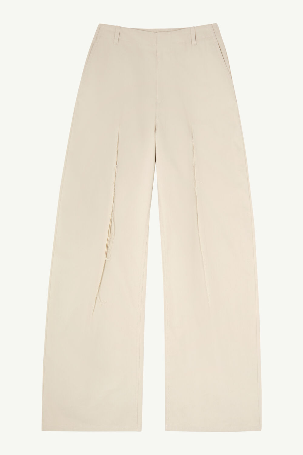 cotton wide-leg trousers