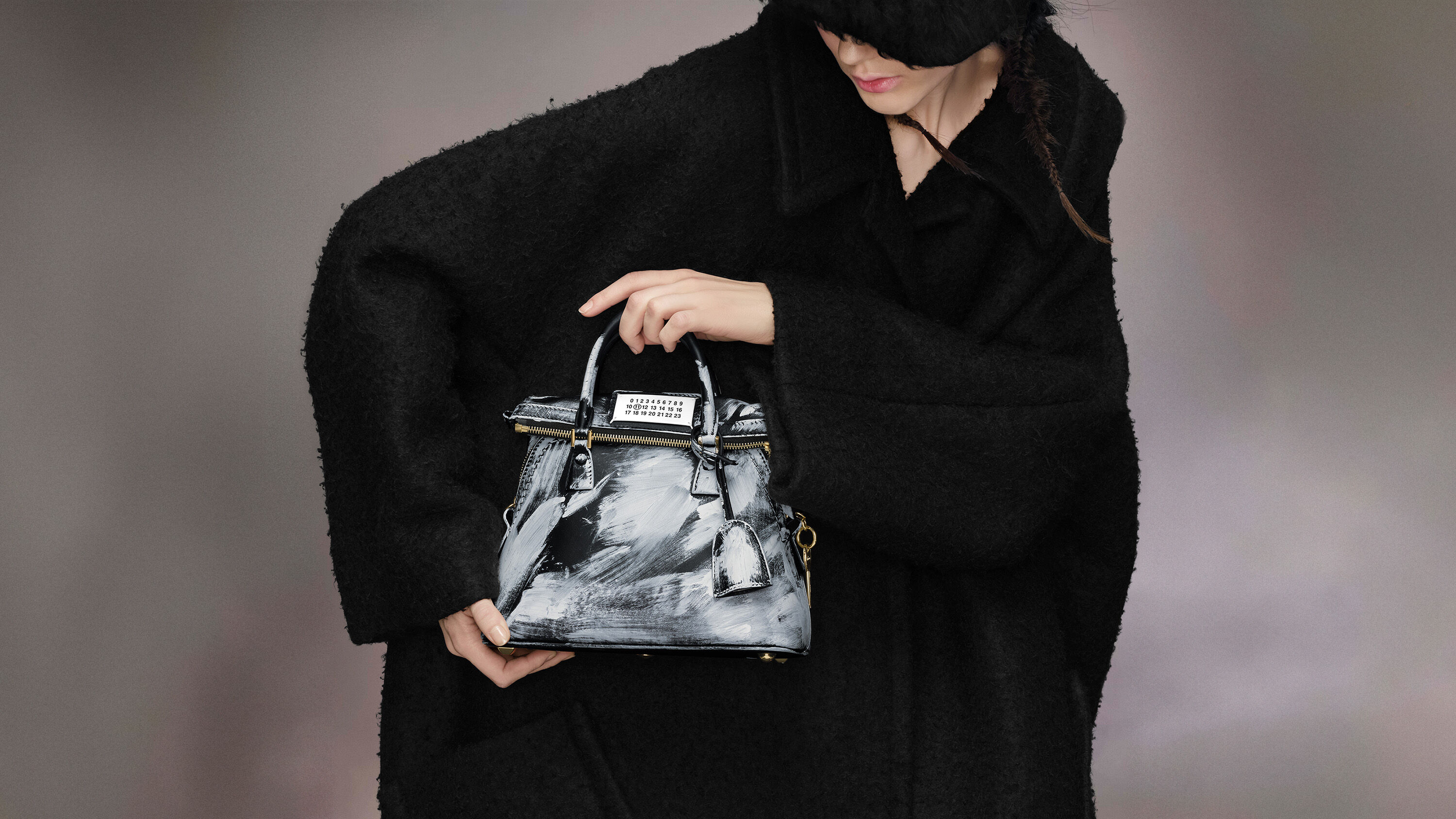 メゾンマルジェラ 白タグ リバーシブル パッチワーク フーデッドロング  