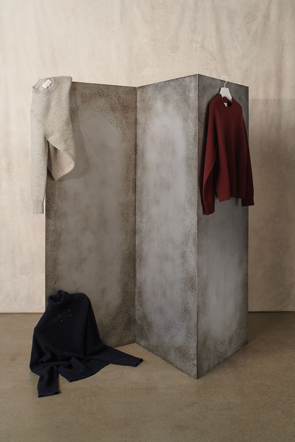 美品Maison Margiela メゾンマルジェラ リブネックウールコート48 美品Maison Margiela メゾンマルジェラ リブネックウールコート