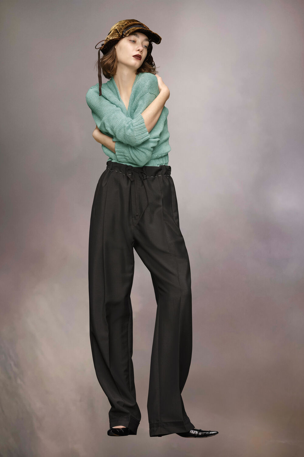 MM⑥ / メゾンマルジェラ 千鳥格子 ガウチョパンツ 38サイズ（Maison  