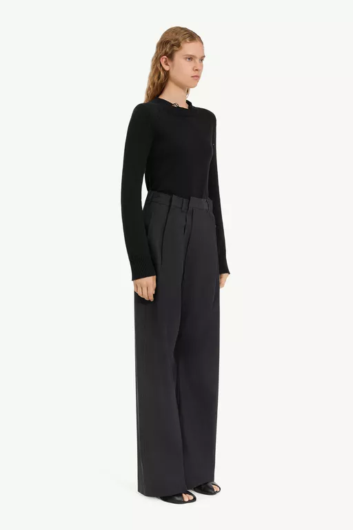 Pinstripe wool trousers - Pants