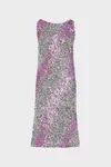 Silber - Foil Midi-Strickkleid