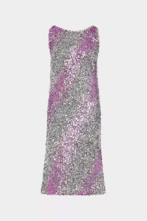 Foil Midi-Strickkleid