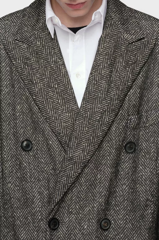 Double-breasted wool coat - Coats