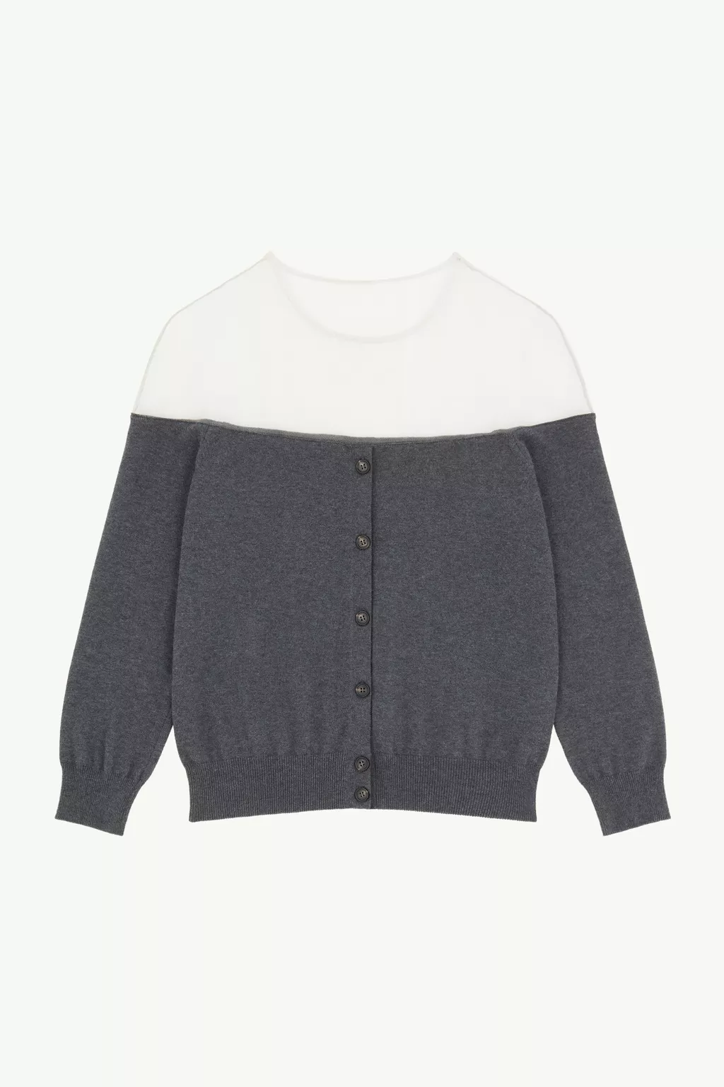 Gray Knit Cardigan | MM6 Official