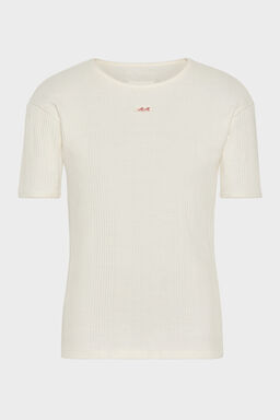 Ribbed cotton t-shirt - T-shirts
