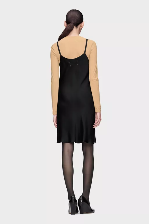 Silk Slip Mini Dress - Midi Dress