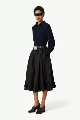 Half-zip cropped knit top - Polos