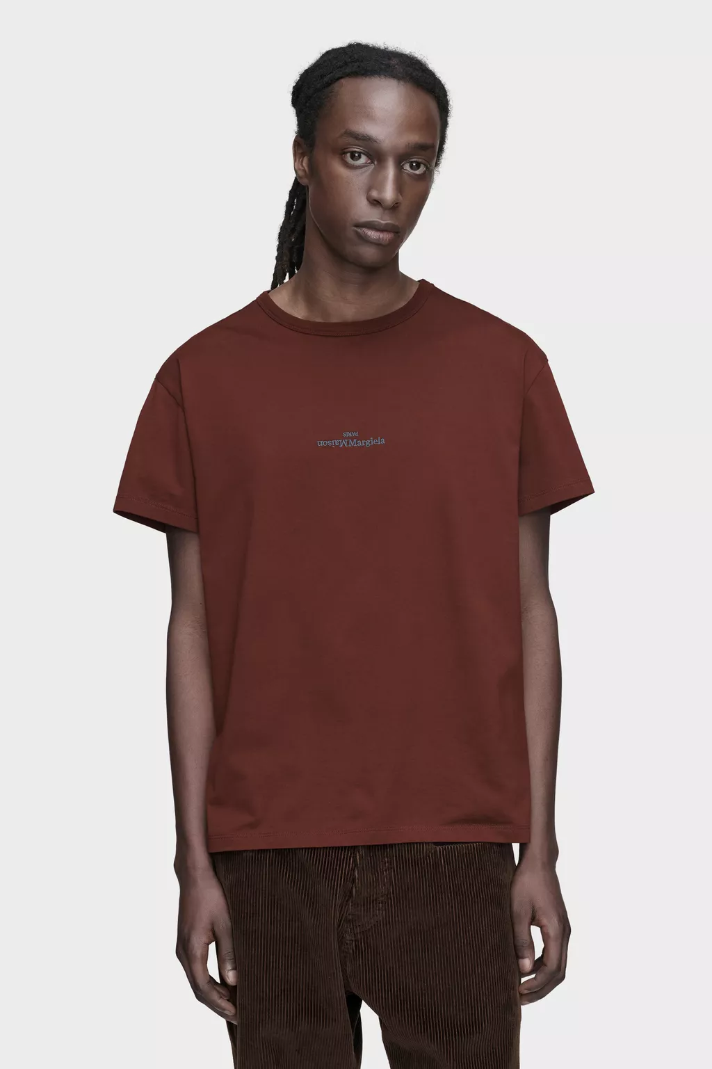 Bordeaux Logo Cotton T-shirt | Maison Margiela Official