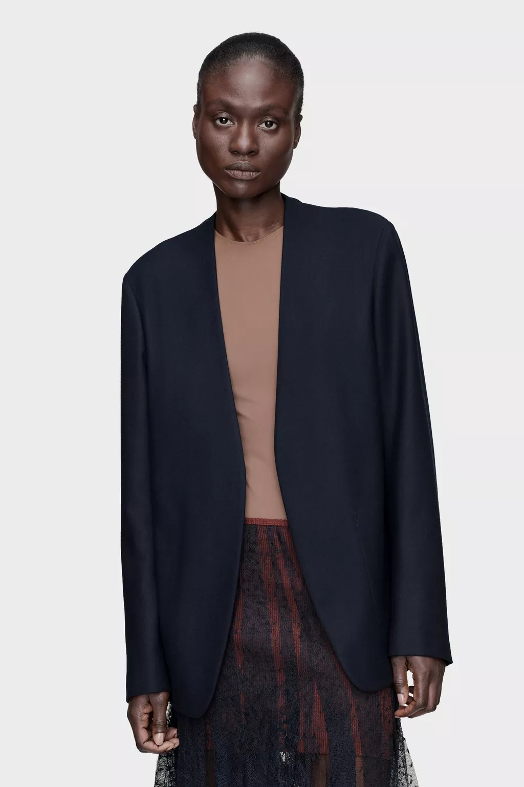 Navy Blue Minimal jacket | Maison Margiela Official