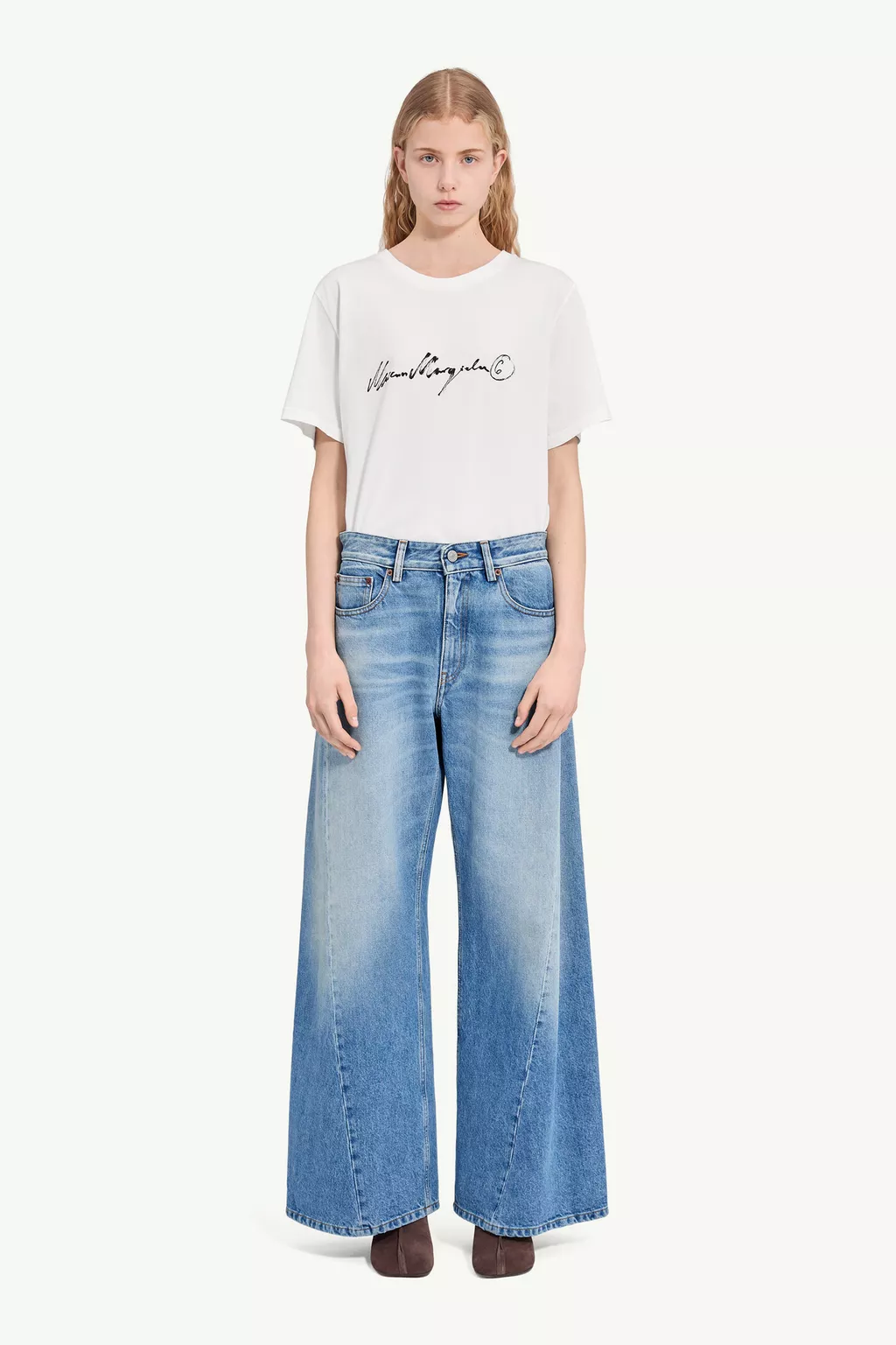 Blue Wide-leg jeans | MM6 Official