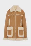 Camel - Shearling caban