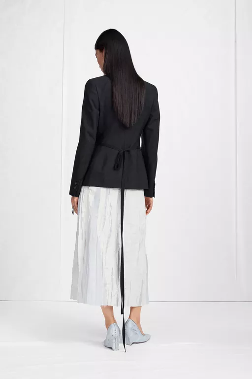 Belted Peak-Lapel Wool Blazer - Jackets