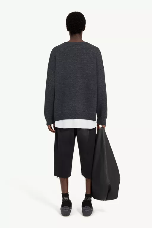 2-in-1 Strickpullover im College-Stil - Strickwaren