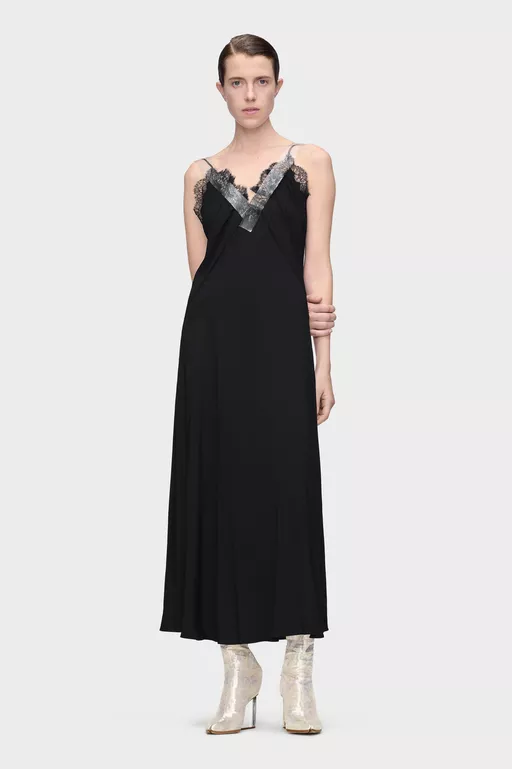 Taped Slip Dress - Midi Dress