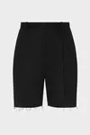 Black - Tailored Cotton Shorts