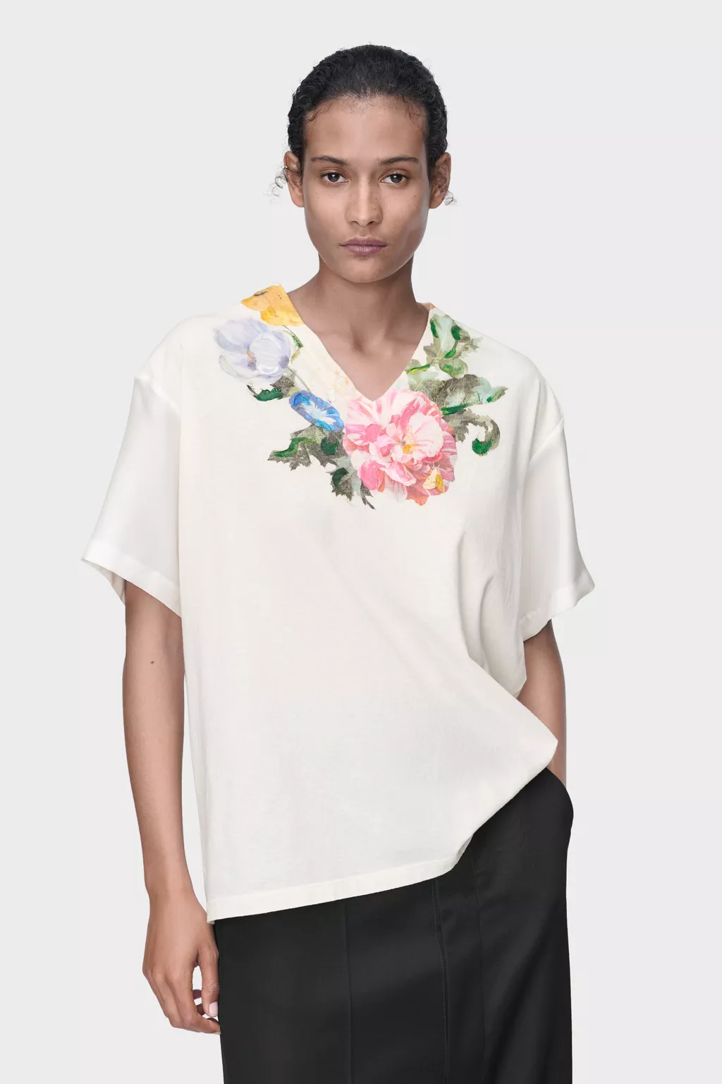 フラワープリント ジャージーTシャツ ホワイト | Maison Margiela公式