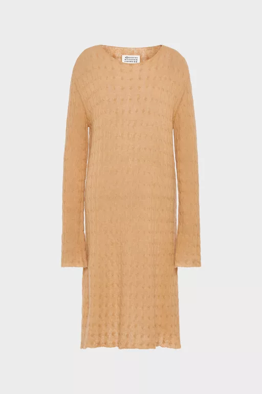 Wool Cashmere Knit Midi Dress - Midi Dress