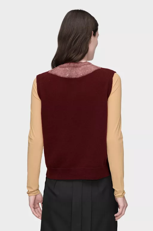 Two-Tone Virgin Wool Vest - Scarves