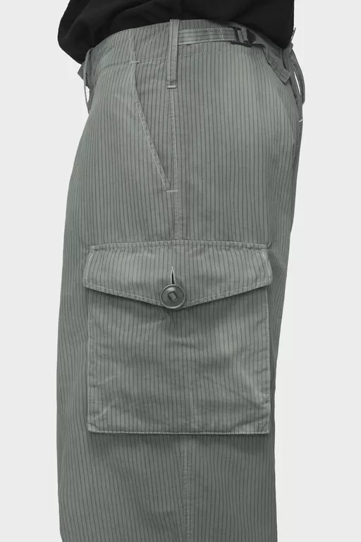 Cotton-blend cargo trousers - Pants