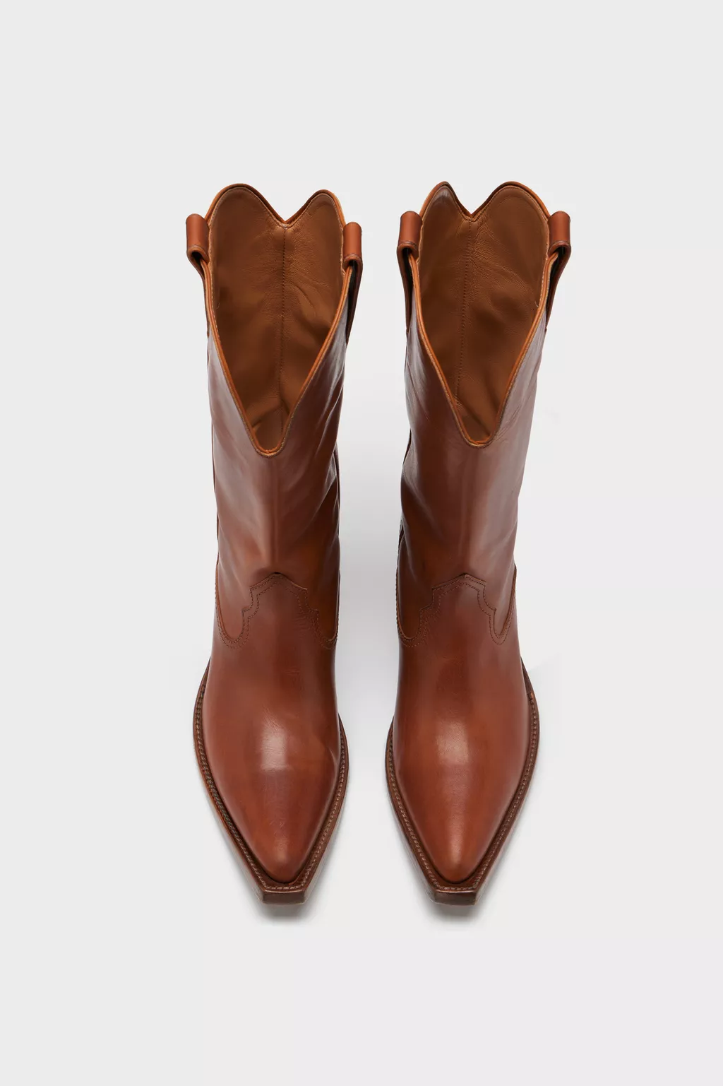 Cognac Heel-less Western Boots | Maison Margiela Official