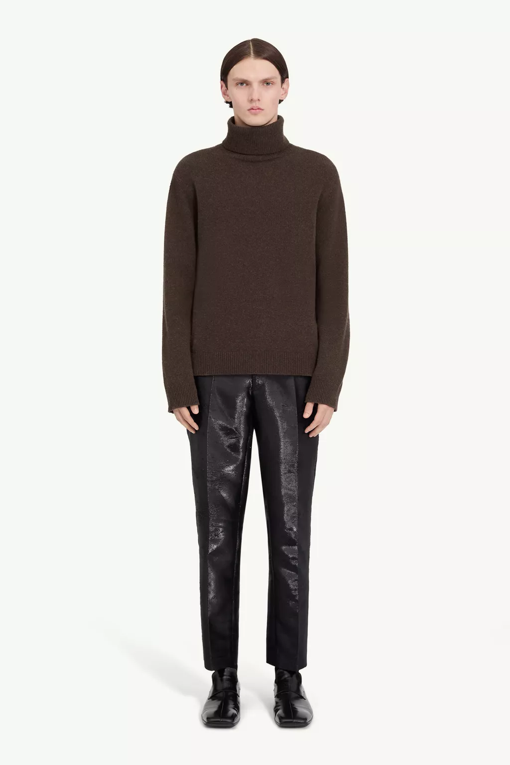 Brown Wool turtleneck | MM6 Official