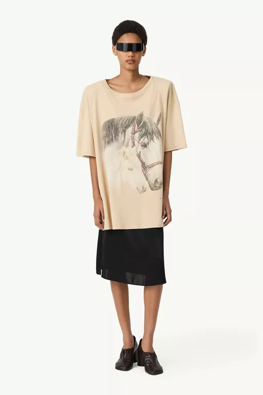 ホース ポートレート Tシャツ - Tシャツ