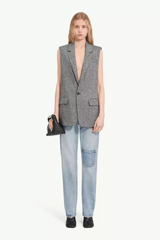 Dotty tweed gilet