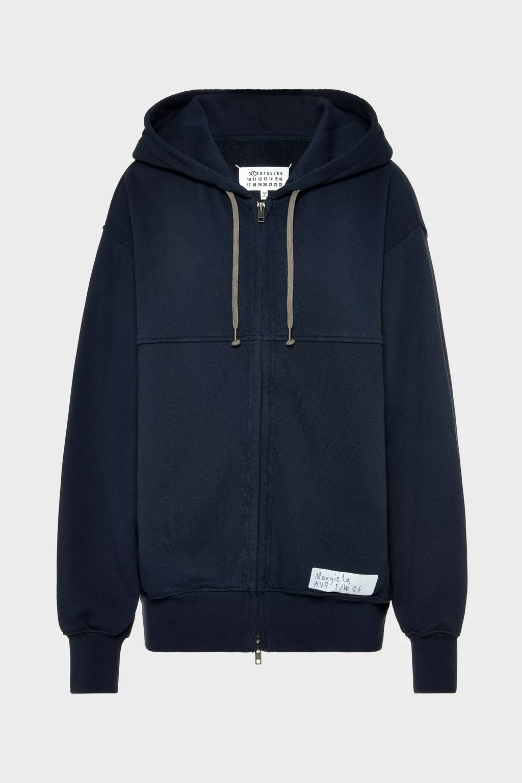 Blue Cotton Zip Hooded Sweatshirt | Maison Margiela Official