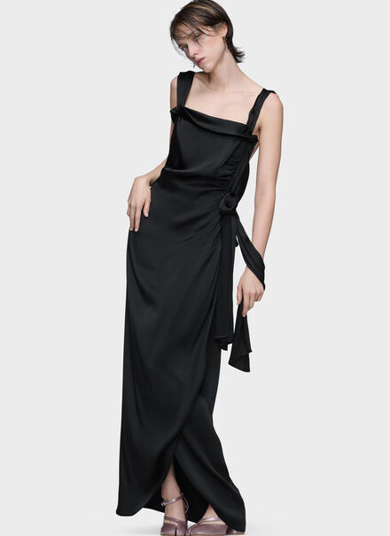 Silk satin maxi dress