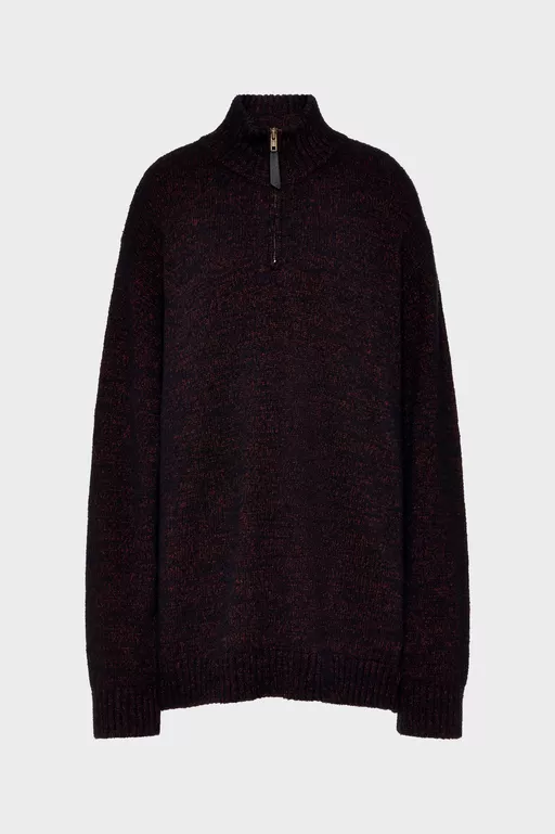 Half-Zip Knit Sweater - Knitwear