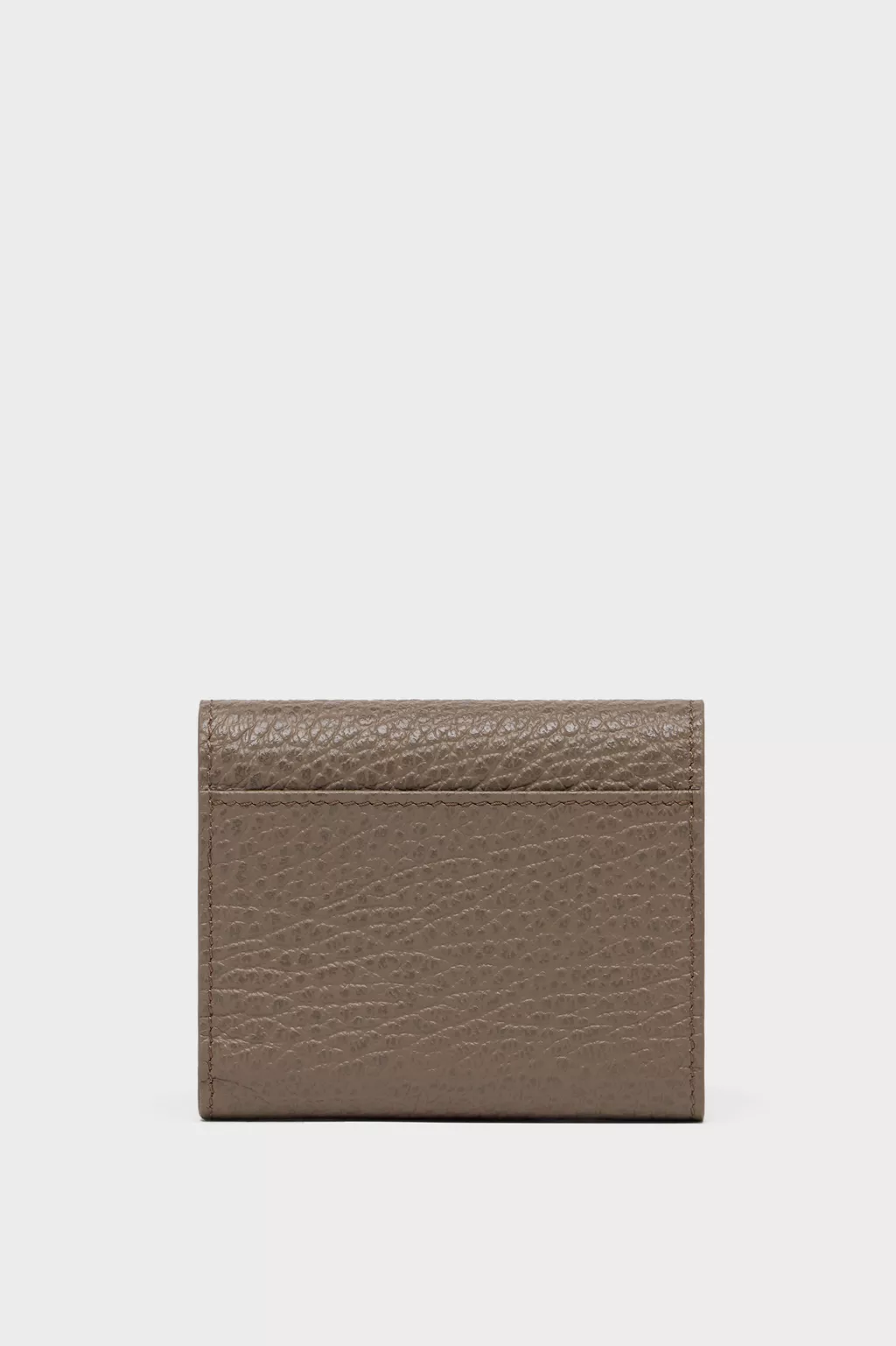 4ステッチ バイカラー 三つ折り ウォレット ブラウン | Maison