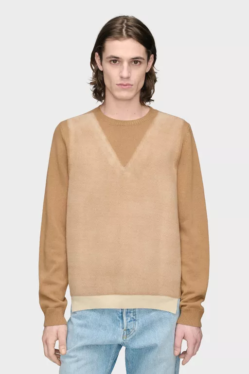 Fused Knit Wool Crewneck Sweater - Crewneck