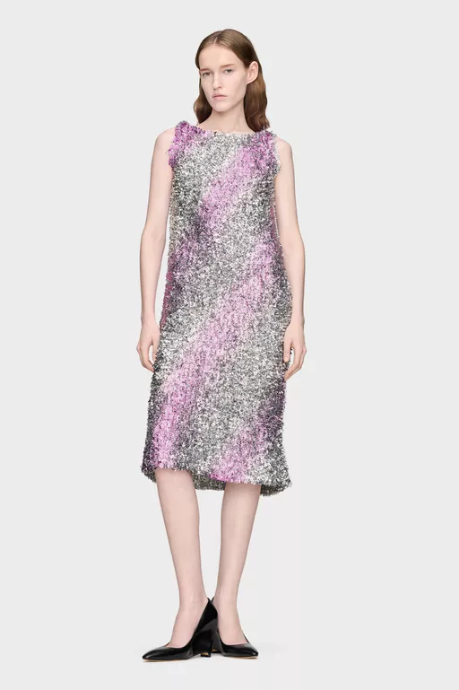 Foil Knit Midi Dress - Midi Dress