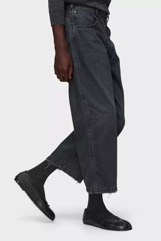 Straight-leg cropped jeans - Denim