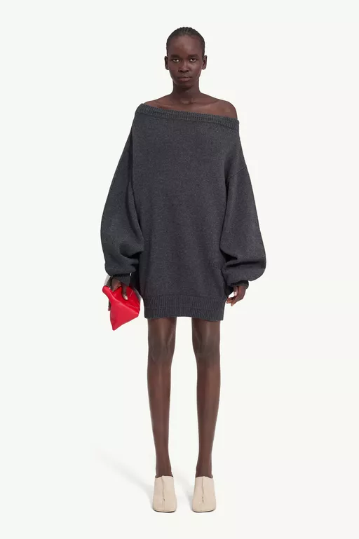 Merino wool knitted dress - Mini Dress