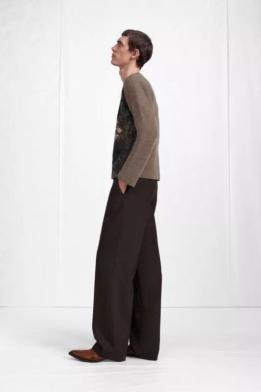 Argyle Virgin Wool Sweater - V-neck