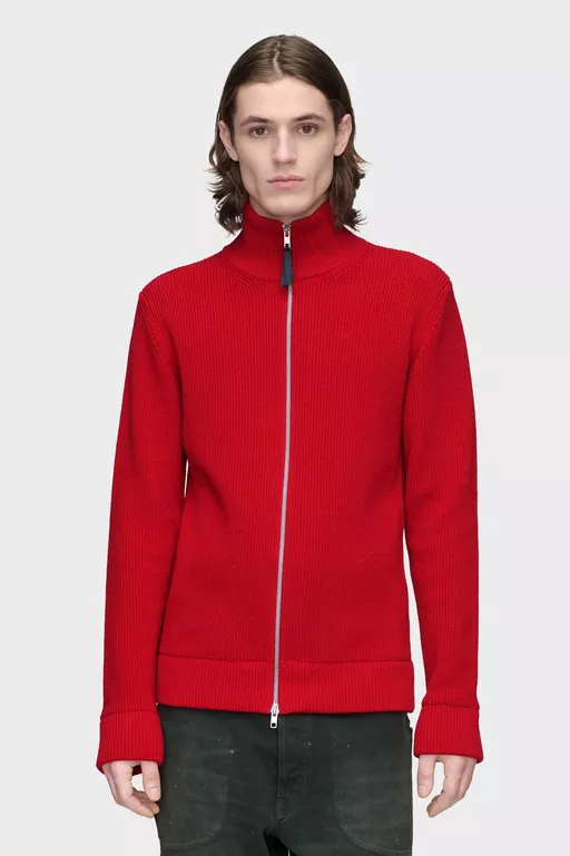 Knit zip-up cardigan - Knitwear