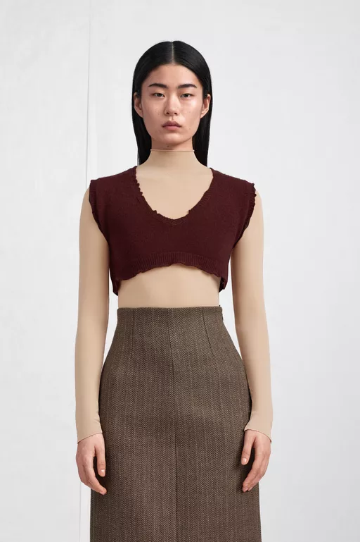 Lived-In Raw-Edge Knit Vest - Waistcoats