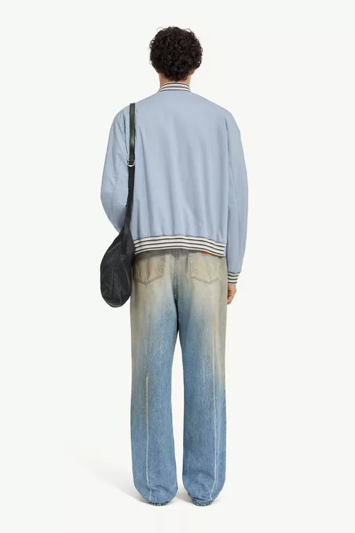 Washed Cotton Varsity Jacket - Jackets