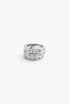 Polished palladio - Triple Logo Numeric Signature Ring