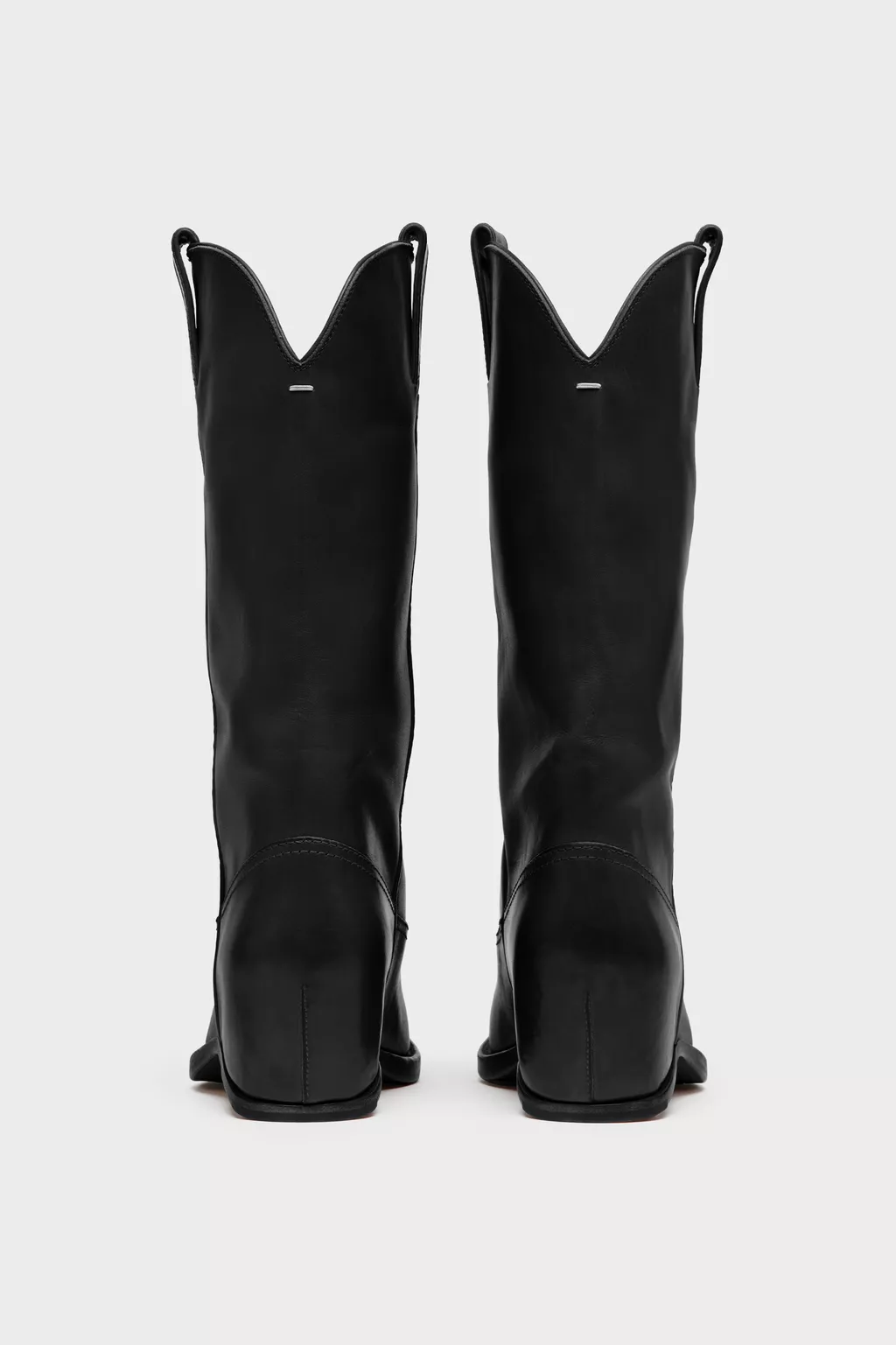 Black Heel-less Western Boots | Maison Margiela Official