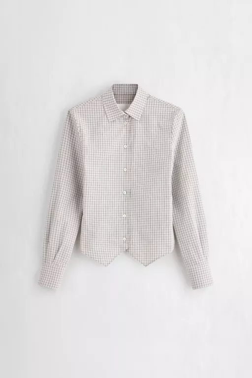 Check Cotton Swallowtail Shirt - Shirts
