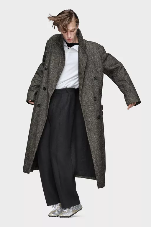 Double-breasted wool coat - Coats