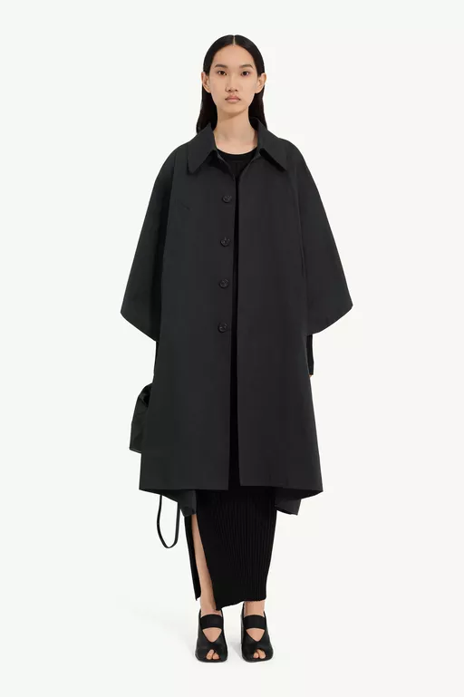 Water-repellent cotton gabardine coat