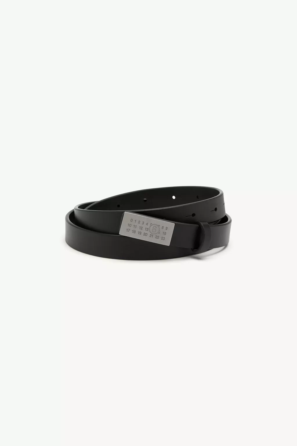 Black Mini numeric plaque belt | Maison Margiela Official