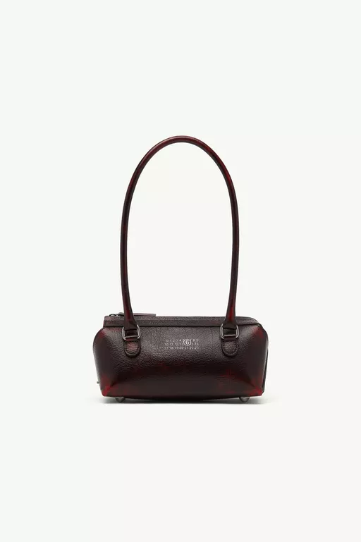 Bauletto Shoulder Bag Mini crackled leather