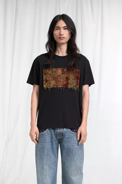T-Shirt aus Baumwolle mit Tapestry Aufn&auml;her - T-Shirts